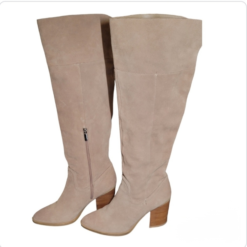 Steve Madden size 8.5 taupe Saudy over the knee boot